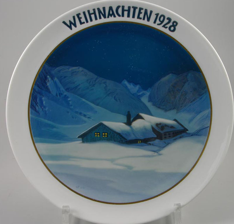 Rosenthal Weihnachtsteller 1928 Heinrich Fink